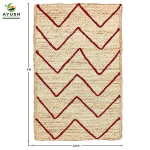 Tapis de salon tressé à la main en fibres de jute 100% naturelles, tapis sur mesure pour salon et chambre - Product Image 3