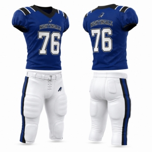 Ensemble d'uniformes de football américain personnalisés, maillot et pantalon, vêtements de sport d'équipe, tenue de jeu athlétique, tissu extensible quadridirectionnel - Product Image 5