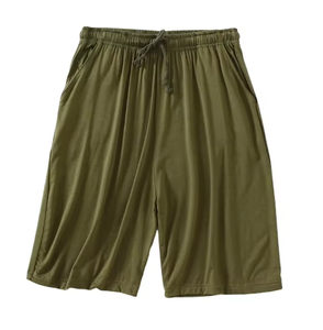 <b>Men's</b> Solid <b>Red</b> Cotton Bermuda <b>Shorts</b> With Drawstring Waist And Pockets Casual Breathable Woven Style - Product Image 4
