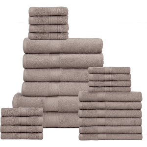Serviettes de bain de luxe pour hôtels, 100% coton turc, 600 GSM, en tissu éponge premium gris, vente en gros, fournisseur en vrac - Product Image 5