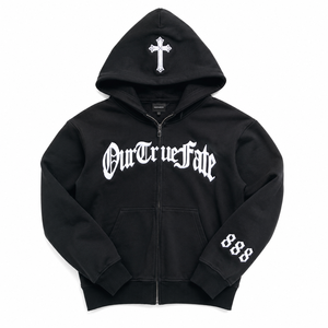 Sudadera con Capucha y Cremallera para Hombre, Personalizada con Bordado e Impresión Digital, 100% Algodón, 500 GSM, Estilo Urbano, OEM ODM - Product Image 2