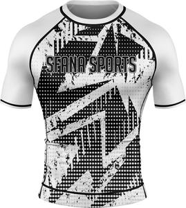 Rashguard BJJ MMA Garçon à Manches Courtes Compression Séchage Rapide UPF50+ Étanche Spandex Anti-Déchirure pour No-Gi Grappling Sparring - Product Image 4