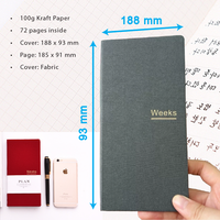 Agenda hebdomadaire de poche non daté, organiseur de planning, carnet A6 pour planifier l'année, le mois et la semaine, avec accessoires