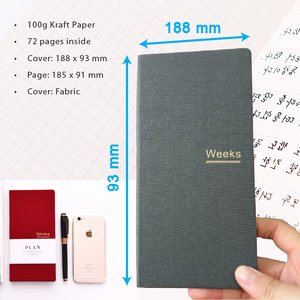 Recycled Paper Hardcover <b>A5</b> Leather <b>Notebook</b> Custom Planner - Product Image 2