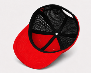 Premium Custom Embroidered Mesh Trucker <b>Cap</b> Adjustable Red Black <b>Snapback</b> Hat Outdoor Sports Promotional <b>Cap</b> for Adults - Product Image 5