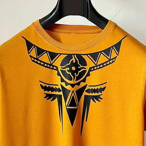 T-shirt personnalisé d'été en polyester/coton tricoté, délavé à l'acide, imprimé par sublimation, motif anime, grammage lourd 360g, col en V, coupe ample - Product Image 5