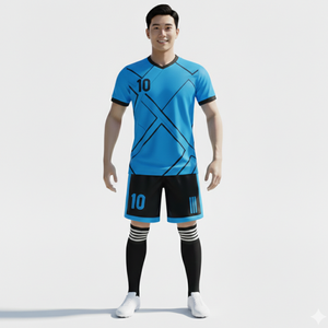 Top Quality Interlock Soccer Uniform Football Match Wear Custom Made Soccer Uniform Sets Football Jerseys Football Sets - Product Image 2