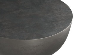 Table basse moderne Statement Surface avec base côtelée, mobilier de salon minimaliste, design durable, finition noire - Product Image 4