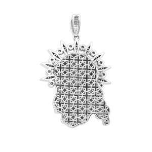 จี้หน้าฮิปฮอปแบบกำหนดเองสำหรับผู้ชาย จี้เพชรโมอิสซาไนต์ VVS ระยิบระยับ เครื่องประดับ 3 มิติ จี้เงินแท้ S925 - Product Image 4