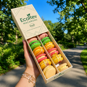 Custom High Quality Macaron Packaging Cake Pastry Paper <b>Boxes</b> with Window Custom Food Packaging Dessert Sweet <b>Boxes</b> - Product Image 1