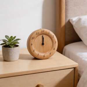 Luxury Wooden Table <b>Clock</b> Modern Decorative Timepiece - Product Image 4