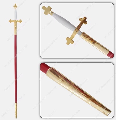 芸術におけるフリーメイソンのテンプル騎士の儀式用剣：卸売業者様向け