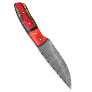 Couteaux de chasse professionnels sur mesure, haut de gamme, faits à la main en acier, manche en bois, qualité industrielle, pour le camping et la survie, avec étui. - Product Image 1