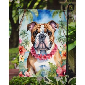 Bandera de jardín Luau Multicolor para buzón de Bulldog inglés, pancarta decorativa para patio, ilustraciones para camas de flores - Product Image 3