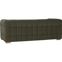 Sofá Seccional Moderno de Tres Plazas, Estilo Mid-Century, Relleno de Espuma, Tapizado en Tela, Resistente a Mascotas, con Cojines Acolchados, Ideal para Apartamentos y Hoteles
