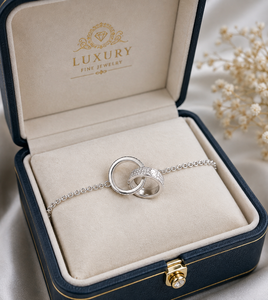 Bracelet moderne à double cercle entrelacé avec diamant de laboratoire de 3 carats pour femmes - Product Image 2