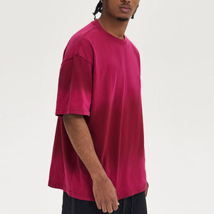 T-shirt Homme Extensible Effet Délavé Acide, Impression Personnalisée, Couleur Unie, Manches Courtes, Col Rond, T-shirts Homme Délavés à la Pierre - Product Image 2