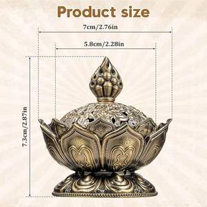 Quemador de Incienso Árabe Indio Ecológico de Alta Calidad, Porta Incienso para Fragancia de Oud, para Sala de Estar, Oficina, Mezquita, Salón de Oración - Product Image 2