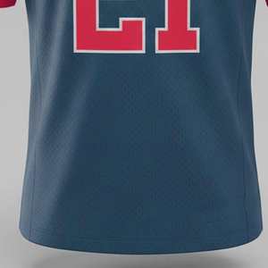 Maillot de football américain court 100 % polyester respirant, sur mesure, avec logo personnalisé, meilleur design, vente en gros, pas cher, vierge - Product Image 6