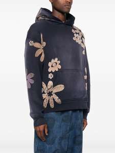 Vente en gros de sweats à capuche vintage délavés, qualité supérieure, effet délavé à l'acide, en coton mélangé épais, pour hommes, avec logo personnalisé - Product Image 2