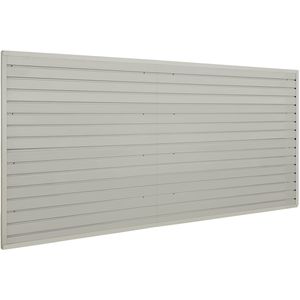 Pannelli Slatwall Grigio Resistente 120x30 cm con Ganci, Set da 8 Pannelli 30x120 cm, Organizzatore da Parete per Garage - Product Image 1