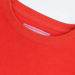 <b>Red</b> Crew Neck Solid Color Knitted Pullover Sweatshirt Regular Fit Casual Unisex <b>Long</b> <b>Sleeve</b> <b>Top</b> - Product Image 5