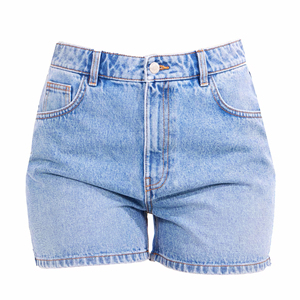 Fashion Summer <b>Women's</b> Elastic Waist <b>Shorts</b> Casual <b>Short</b> Pants Slim Solid Color Pocket Lady's Jeans Button Front Breathable Fit - Product Image 1