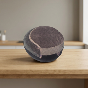 Bonnet de perruque sans capuchon en cheveux indiens, ondulations naturelles, ondulations profondes lâches, construction en filet noir - Product Image 1