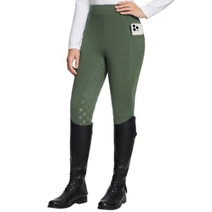 Pantalons d'équitation pour femmes avec grip en silicone, leggings taille haute extensibles, légers et respirants - Product Image 1