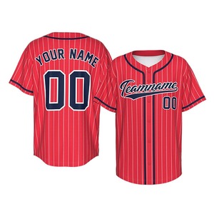 Camisetas de Béisbol Rosas Sublimadas Personalizadas al por Mayor, 100% Poliéster Transpirable - Product Image 2