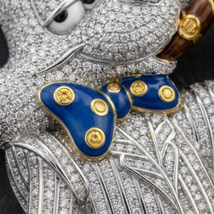 925 Sterling <b>Silver</b> Alloy Moissanite Rabbit Pendant Cuban Link Chain Rhodium Plated Iced <b>Charm</b> DIY Jewelry for Men Party - Product Image 5
