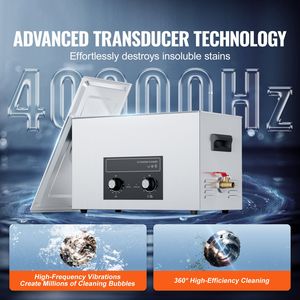 Pulitore a Ultrasuoni Professionale da 30L con Riscaldatore, Timer e Cestello, Macchina Digitale per Cavitazione Sonica da 360W con Alimentazione Elettrica - Product Image 2