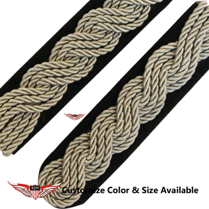 KEW High Quality Customized Embroidered Vintage <b>Braided</b> Epaulettes Customized Material Eco-Friendly Elegant Garment <b>Accessory</b> - Product Image 2