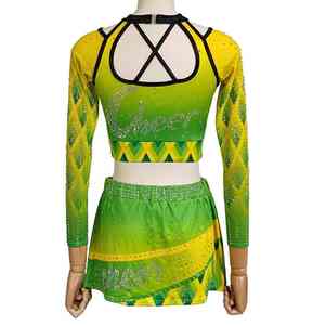 ชุดยูนิฟอร์มเชียร์ลีดเดอร์ Elite Varsity Squad ประดับคริสตัลติดด้วยมือ ผ้ากีฬาระบายอากาศได้ดี ตกแต่งด้วย Rhinestone - Product Image 2