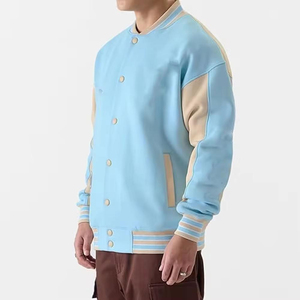 Chaqueta Bomber Varsity Formal de Alta Calidad con Revestimiento, Diseño Único, Resistente al Viento, Impermeable, Transpirable, de Secado Rápido, para Primavera, de Lana - Product Image 1