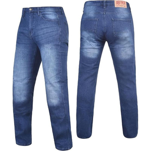 Pantalon en jean de moto en gros pour hommes avec tissu aramide renforcé, poches pour protections CE, Dura - Product Image 3