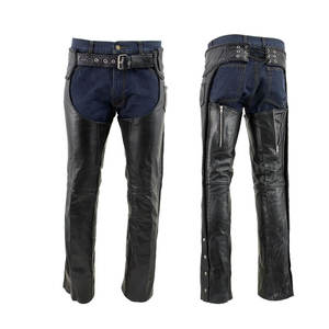 Chaps en cuir lavé pour hommes, vente en gros, faible MOQ, meilleure vente, excellente qualité - Product Image 1