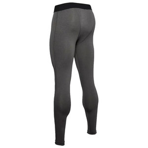 Leggings de compression pour homme, gris uni, en spandex et polyester, taille élastique, pantalon de compression - Product Image 2