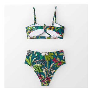 Ensemble de bikini sexy personnalisé avec logo pour femme, coupe haute, deux pièces, maillot de bain brésilien, tenue de plage d'été, vente en gros 2026, OEM ODM - Product Image 2
