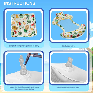 Silla Flotante Inflable para Adultos, Cama Flotante para Piscina, Tumbona para Tomar el Sol en Verano, Relajación en la Playa, Lago, Piscina, Fiesta - Product Image 6