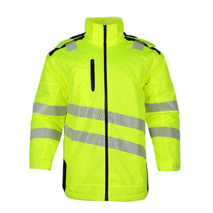 Abrigos de Invierno Impermeables de Alta Visibilidad en Amarillo, Parka Aislante Reflectante, Chaqueta de Seguridad para Invierno - Product Image 1