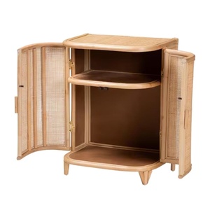 Rattan Kids Bedside Cabinet Toddler Furniture Nursery Room Wicker Nightstand Factory Price High Quality Wholesale Hot Sale - Product Image 1