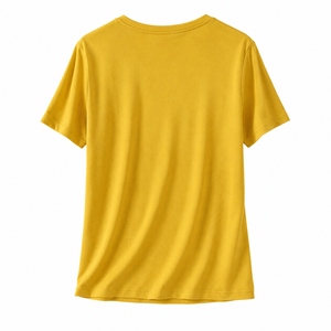 T-shirts pour femmes, coupe classique, décontractés, de haute qualité, écologiques, 100% coton, manches courtes, t-shirts tendance, vente en gros - Product Image 2