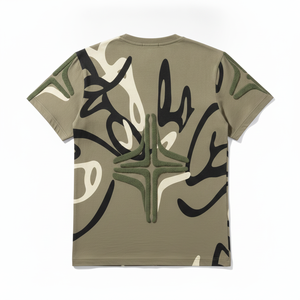 Men's <b>V</b>-Neck Camouflage Print Short Sleeve T-Shirt Regular <b>Fit</b> Breathable Street Style Woven Polyester - Product Image 4