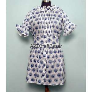 Chemise pour femme 100% coton pur, tissu de haute qualité, imprimé floral, écologique, vêtements décontractés d'été - Product Image 2