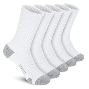 <b>Men's</b> Thick Crew Socks Spandex Anti-Slip Knitted Winter <b>Thermal</b> Solid Gray - Product Image 2