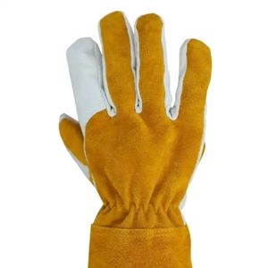 High Quality Canadian Rigger Safety Work Gloves Anti-Slip Anti-Static Comfortable Goat Grain <b>Cow</b> Split Leather Performance - Product Image 1