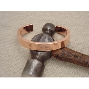 Handmade Solid Copper Cuff Bracelet Minimalist Jewelry Luxury Metal Bracelet Exquisite Design - Product Image 1