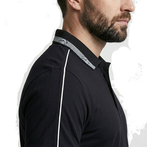Polo de Hombre con Cuello Redondo y Logotipo Personalizado, Estilo Contemporáneo, Teñido Liso, Manga Corta, para Golf, Mezcla de Algodón, Tejido Ecológico - Product Image 6