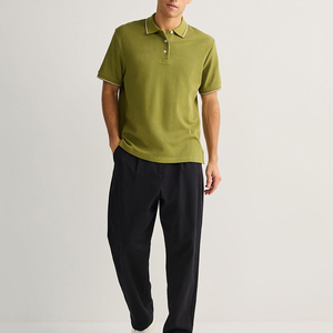 Camiseta Polo Informal de Color Sólido, Transpirable, de Punto, Corte Regular, Precio de Fábrica, Fabricación Profesional, Camiseta Polo para Hombre - Product Image 1